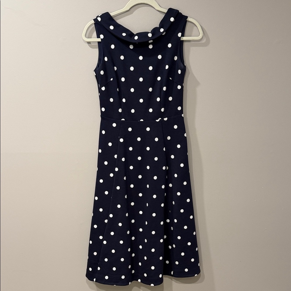 Boden Navy Polka Dot Dress